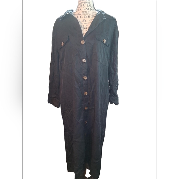 The Limited Dress Button Up‎ Size 14 Black/dark Blue - Picture 1 of 3
